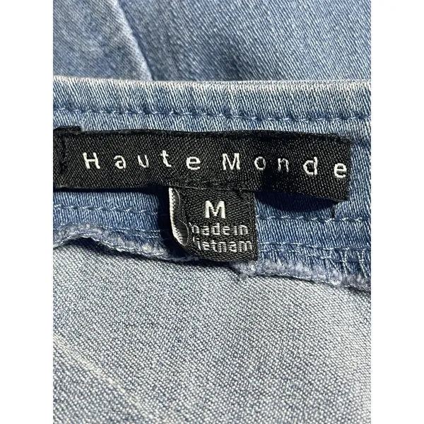 Haute Monde Women Sz‎ M Sleeveless Sweetheart Bust Denim Dress Blue NWOT Bin12 - Image 2