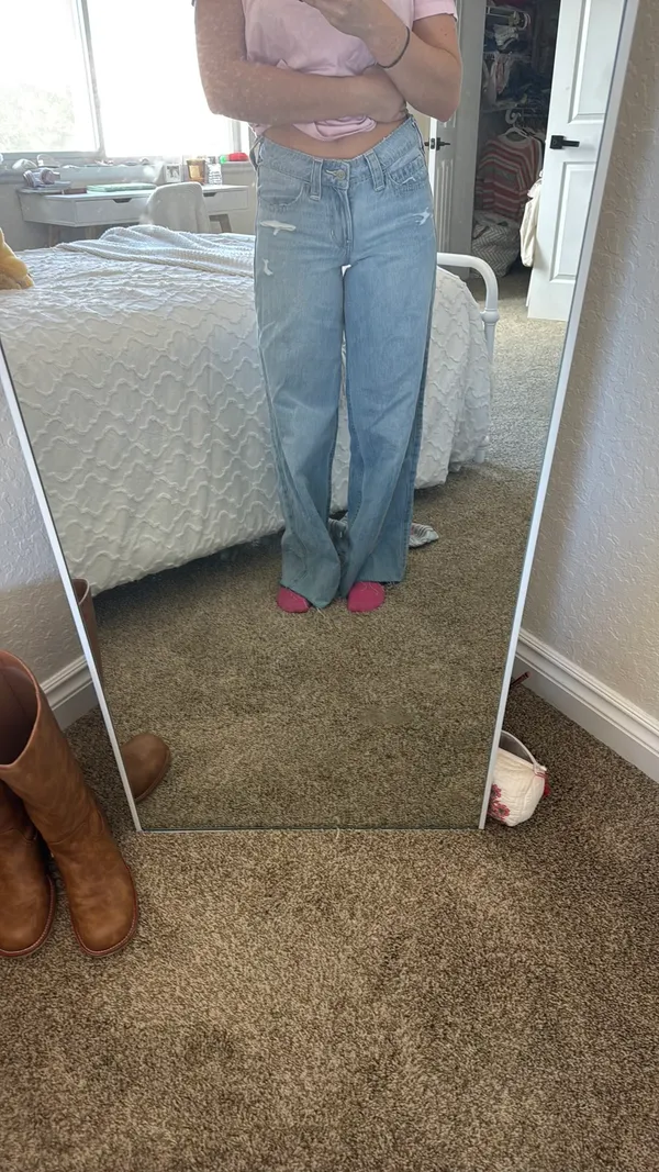 Hollister striped low rise jeans - Image 11