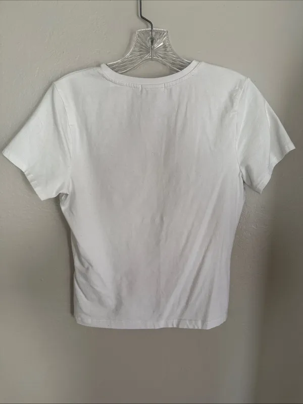 Good American White Crewneck Tee - Image 2