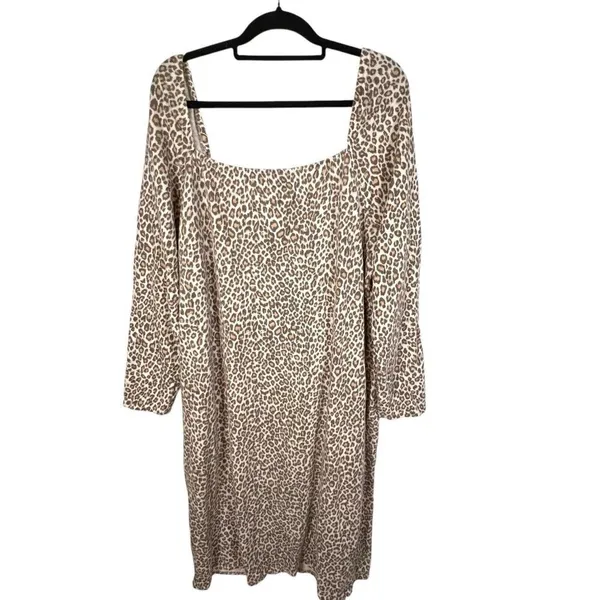 ASOS Curve Animal Print Long Dress Long Sleeves Women’s‎ Plus Size 24 - Image 3