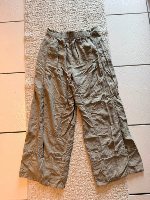 Free People Linen Pants Wide-Leg Medium - Image 2