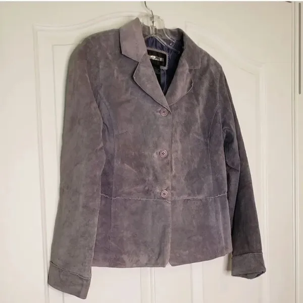 Brandon Thomas Leather Jacket Size Small Purple - Image 3