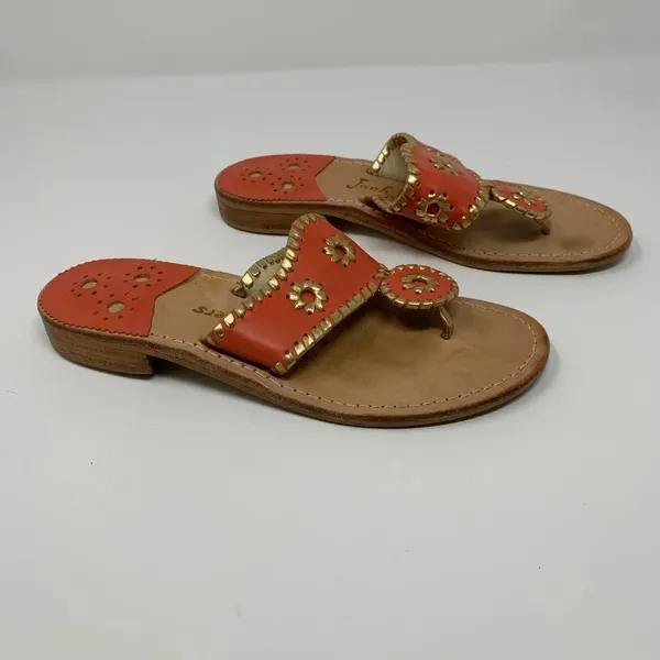 Jack Rogers Nantucket Flip‎ Flop Sandal Fire Coral - Image 4