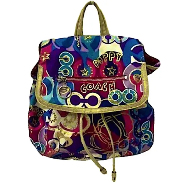 COACH Poppy Pop C Graffiti Backpack Wide Adjustable Straps W/ COACH DUST BAG - Image 10