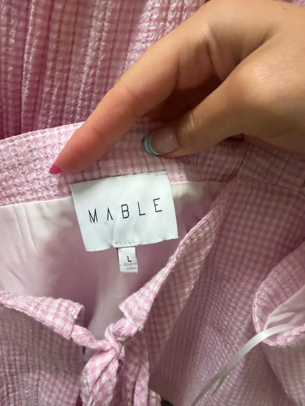 MABLE Pink Gingham Set Size L - Image 2