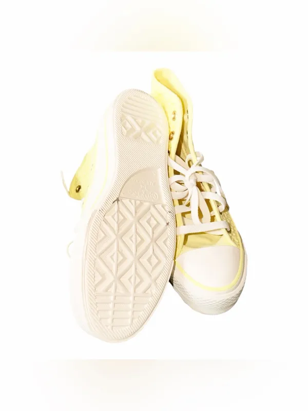 NEW Converse Wmns Chuck Taylor All Star Lift Platform Knit High 'Lemon Slushy' - Image 10
