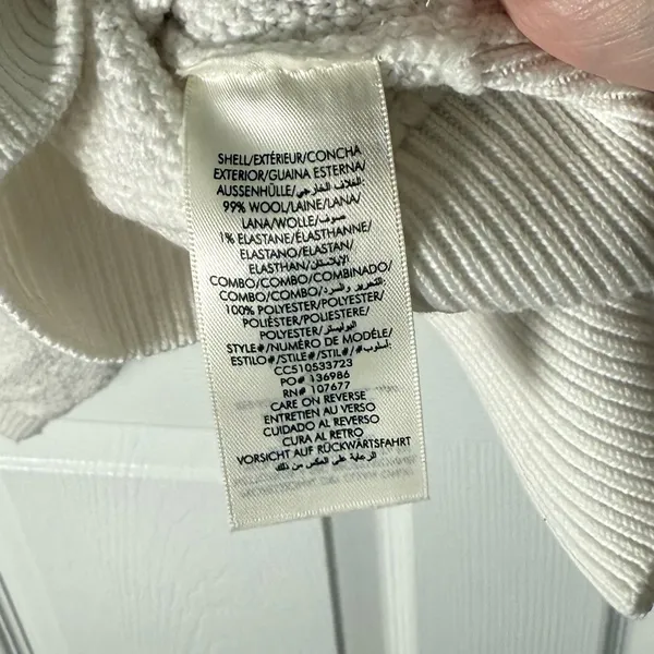 Alice + Olivia Doris Pointelle Pullover in Soft White XS - Image 7