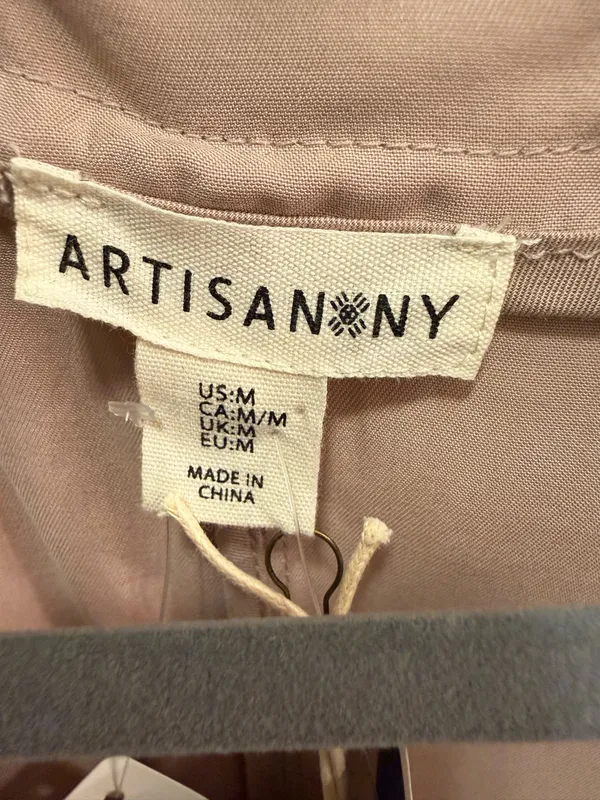 Sleeveless Tan Wrap Cardigan - Image 4