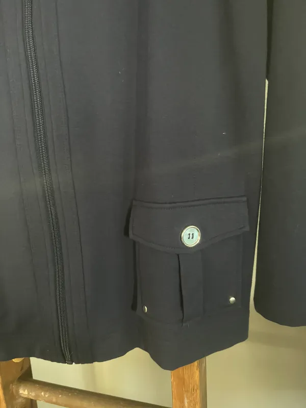 Karen Scott Sport Blue Zip Up Tunic Jacket Size Large - Image 4