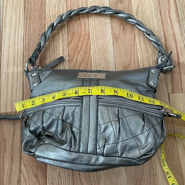 Y2K Relic Silver Metallic Slouchy Shoulder Bag Women Festival - Image 4