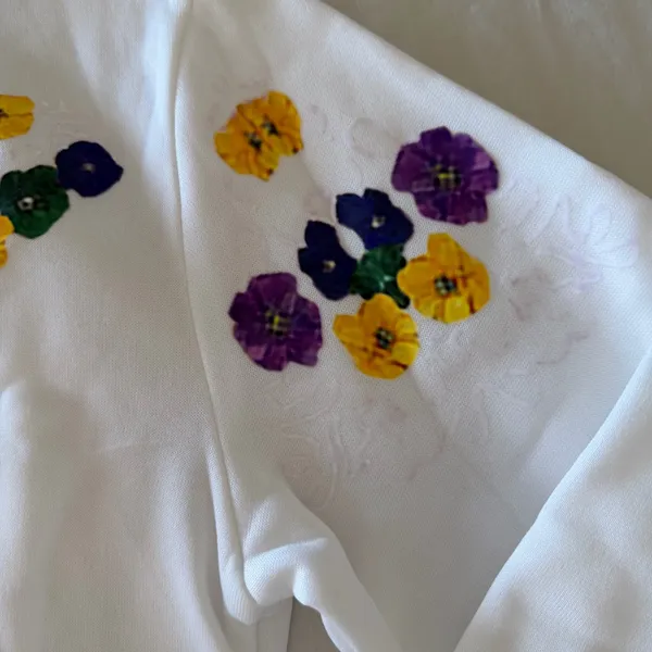 Women's Floral Print Celebration Bottle Mardi Gras Sweatshirt Size M #260534 - Image 2