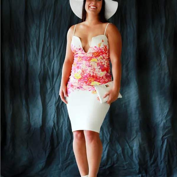 Hello Molly Floral Low Cut Sheath Dress - Image 2