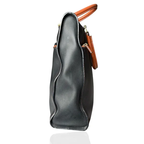 Vintage Bottega‎ Veneta Marco Polo Collection Black Brown Handbag Classic Purse - Image 5