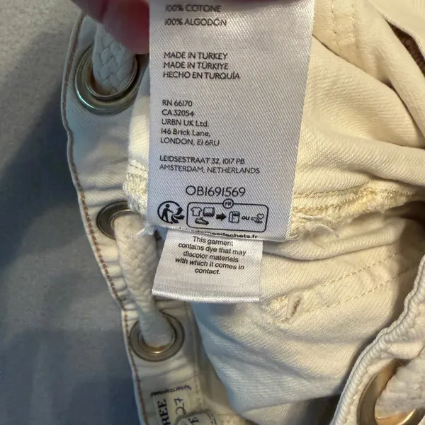 Free People We The Free Moxie Pull-On Barrel Jeans Cream Women Size 27 - Image 8