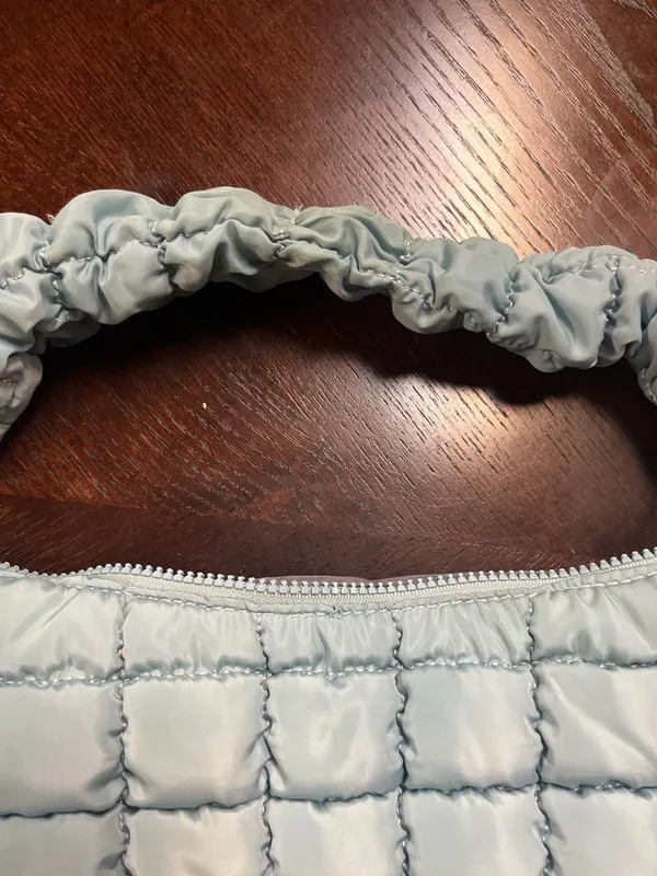 Urban Expression Baby Blue Quilted Puffer Hobo Bag - Image 4