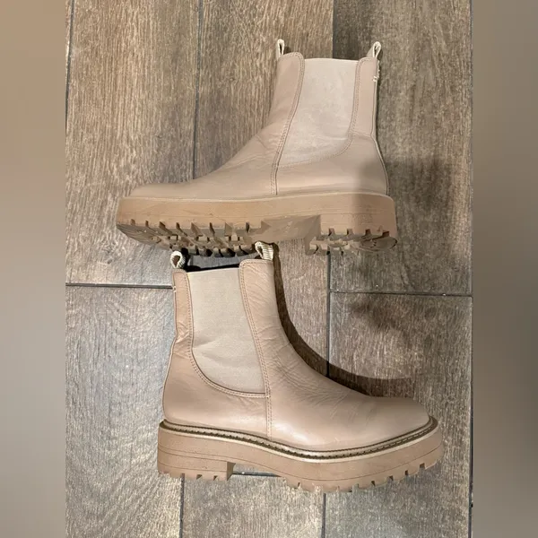 Sam Edelman Laguna Cream Tan Ankle Chelsie Boots‎ Size 8M - Image 7