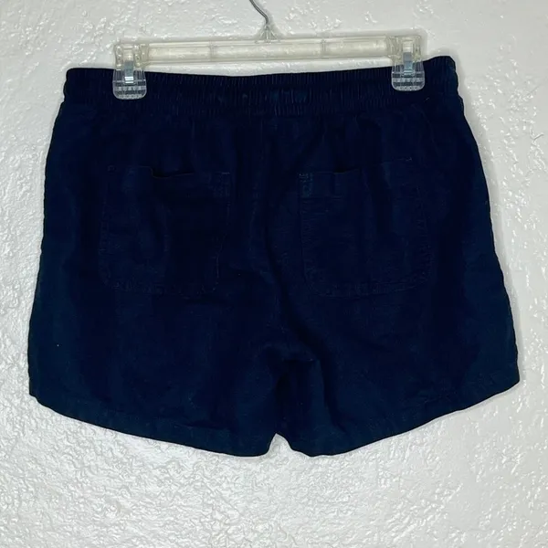 Amazon Essentials Women's Black 5" Linen Blend Drawstring Shorts Size Small - Image 3