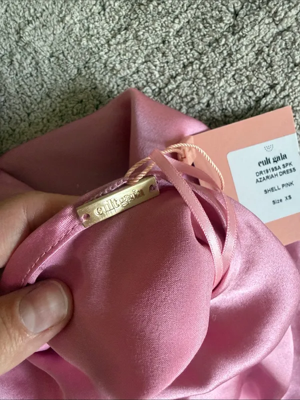 NWT CULT GAIA pink Azariah Ilk Lip Dress - Image 4