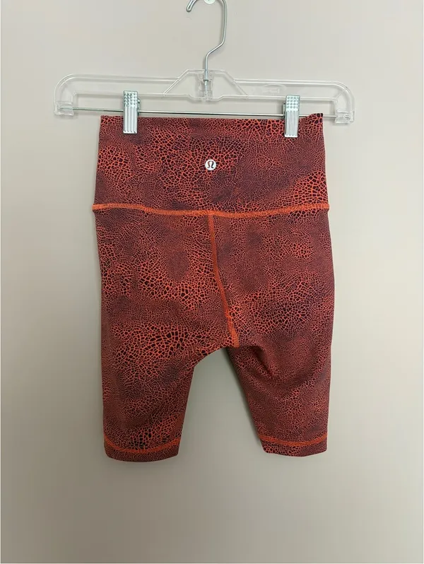 Lululemon Wunder Train High-Rise Short 8" Crackle Glaze Orange - Image 4