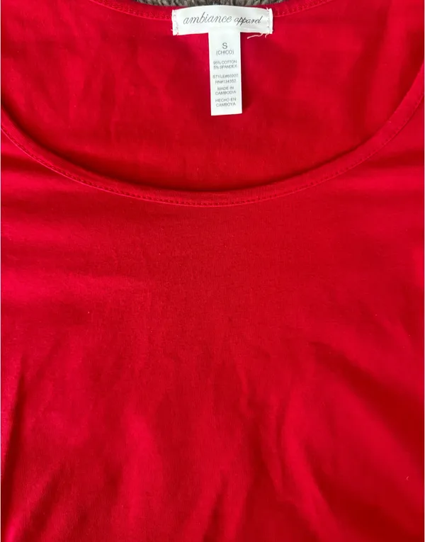 Red Crop Top Target Short Sleeve - Image 2