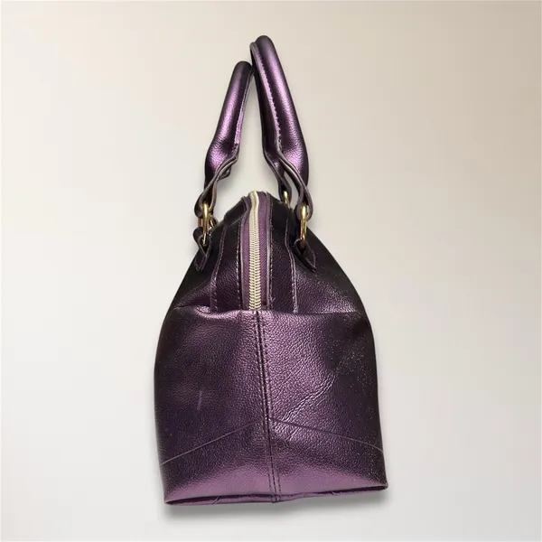 Victoria's Secret Y2K Metallic Purple Quilted Satchel Handbag‎ McBling Retro Bag - Image 9