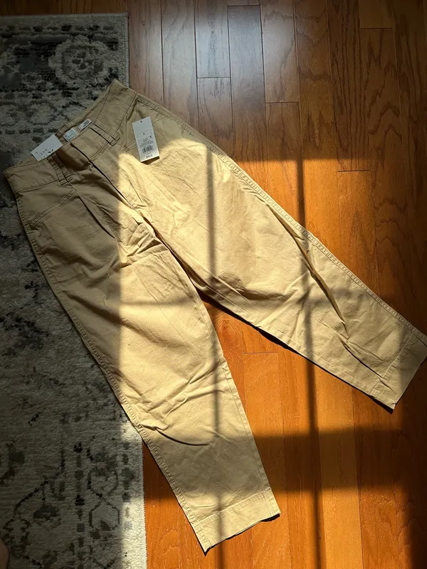 Khaki Chino Ankle Straight Pants - Image 4