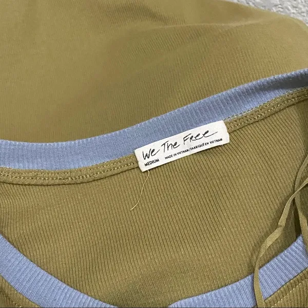 Free People Feelin it Patch Army Green Top M - Image 15