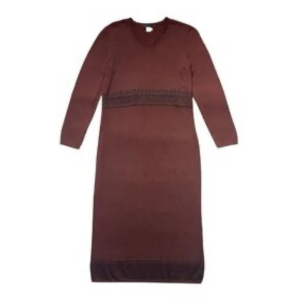 Peruvian Connection Long Sleeve Pima Cotton Sweater Dress Tribal Size XS - Image 2