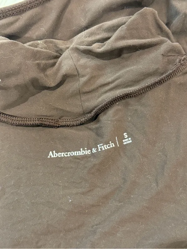 Abercrombie & Fitch soft matte bodysuit with mock neck in brown - Image 7