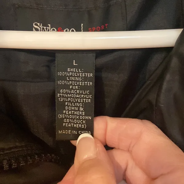 Style & Co . I Sport sz.L, *Down* Puffer Coat NWOT - Image 4