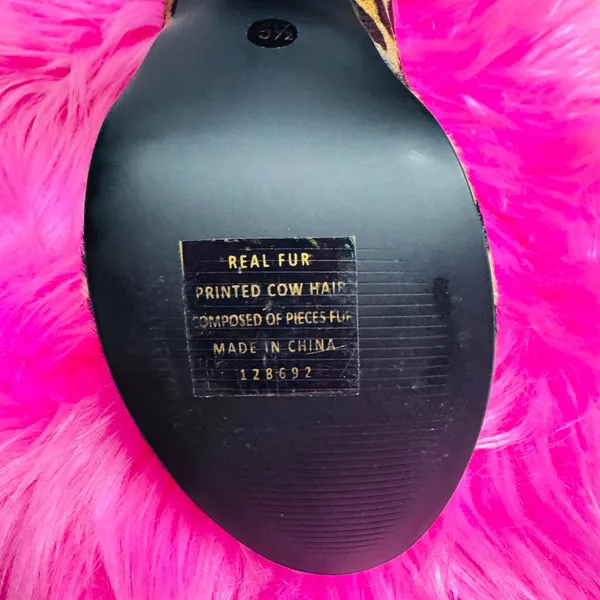 Steve Madden Real Fur Animal Print 5.5 New‎ - Image 7