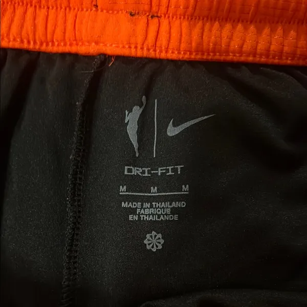 Nike Black and Orange Athletic Shorts with Elastic Waistband - Image 3