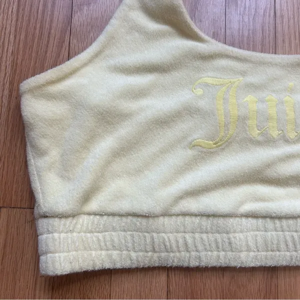 NWT Juicy Couture/Forever 21 Yellow Terry Cloth Cropped Halter Top Size 2X - Image 4