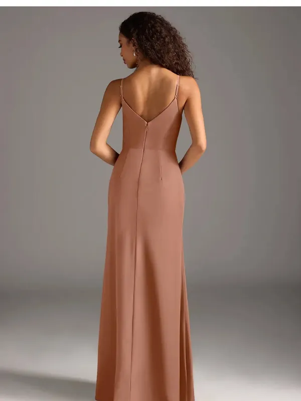 Azazie Deanda Dress Stetch Satin Bronzer - Image 6