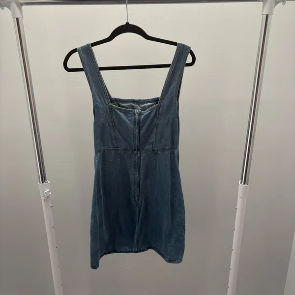 Primark Light Blue Bodycon Denim Sleeveless Dress with Slit - Image 6