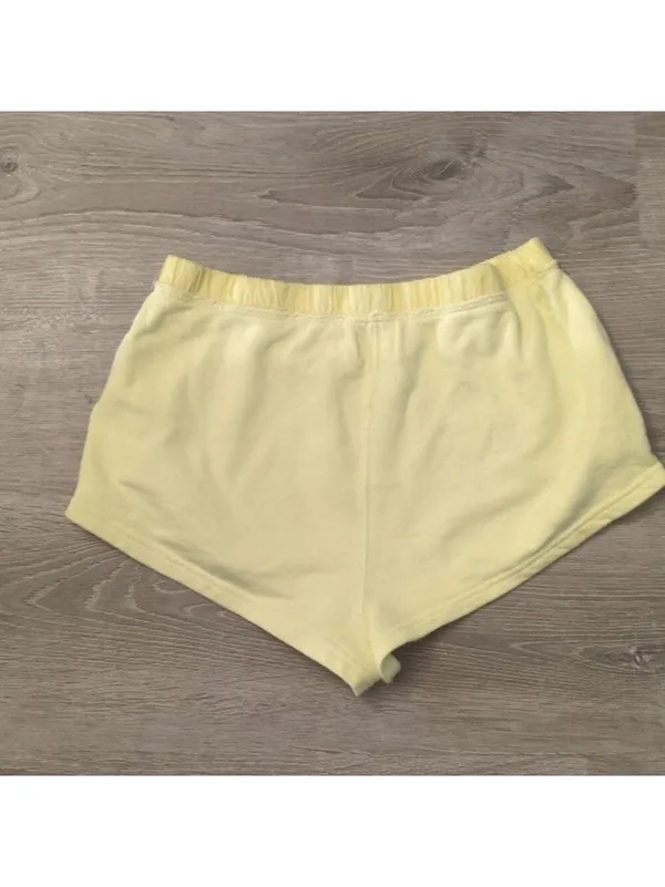 Free people starfruit yellow terry cloth shorts size medium - Image 8