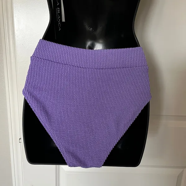 NEW Luca + Grae Womens Purple High Waist Bikini Bottom Medium NWT - Image 2