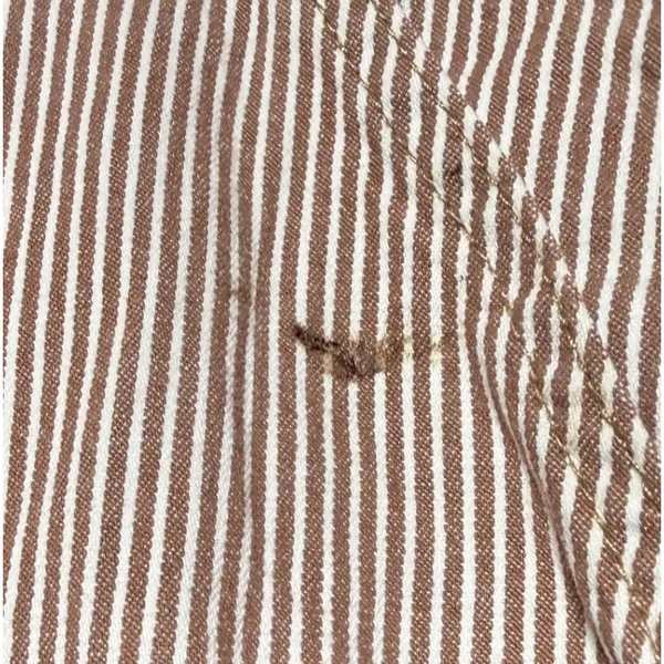 Democracy Barrel Jeans Women Size 8 White Hickory Stripe Ab Technology Cropped‎ - Image 3