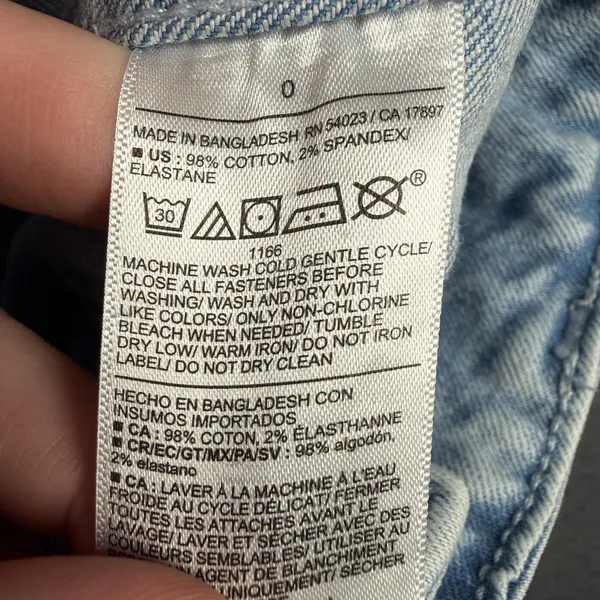 Old Navy Extra High-Rise Sky-Hi Wide Leg Jeans Womens 0 Blue Light Stretch Denim - Image 9