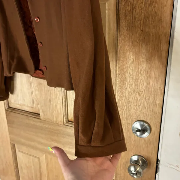 Vintage J.H. Collectibles Cropped brown Dress Jacket wool Size M - Image 2