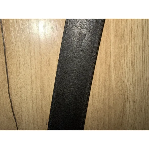 Polo Ralph Lauren Medium Black Belt Gold Tone Buckle Genuine Italian Leather - Image 6