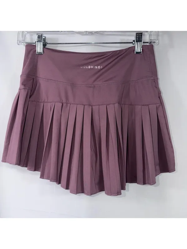 Gold Hinge Mauve Pleated Tennis Skort Size M - Image 5