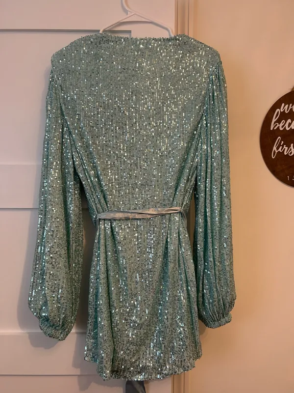 Mabel sequin wrap dress - Image 2