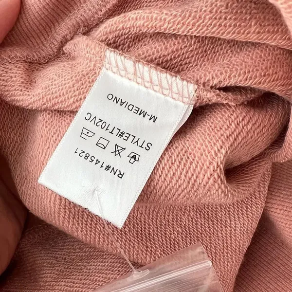 NWT VICI Williams‎ Cotton Henley Sweatshirt Blush Pink - Image 6