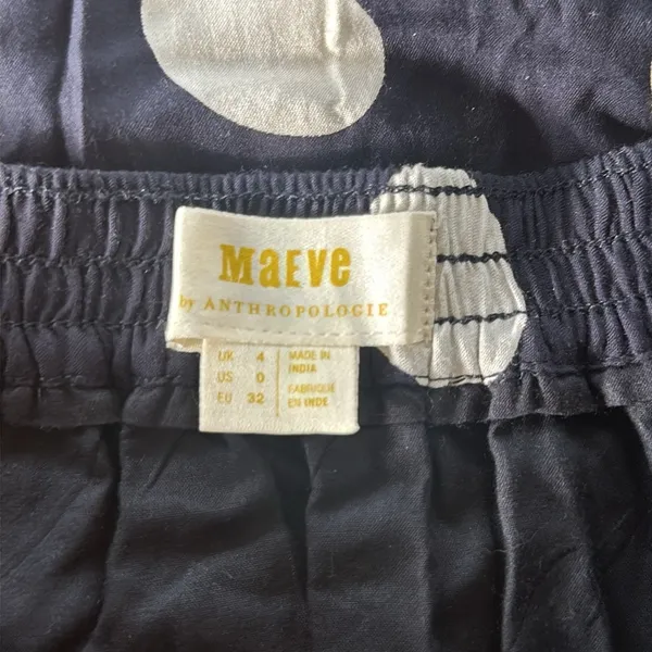 Anthropologie Maeve Claudette polka dot maxi skirt Navy and white dots - Image 7