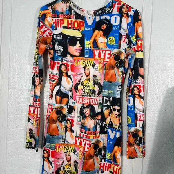 Vintage Harlem Bodycon Bodysuit Size Medium EUC - Image 4
