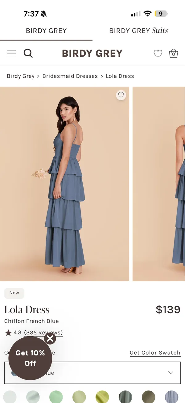 Bridesmaid dress Birdy Grey - Image 2