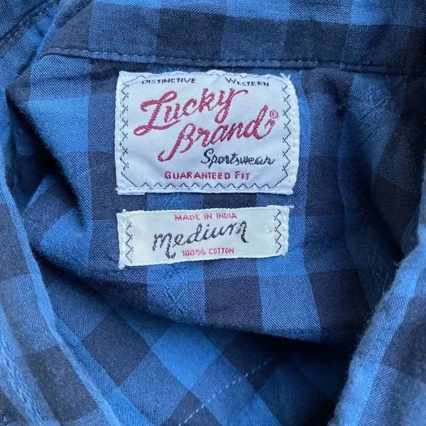 Lucky Brand Western Cut‎ Checked Shirt - Image 6