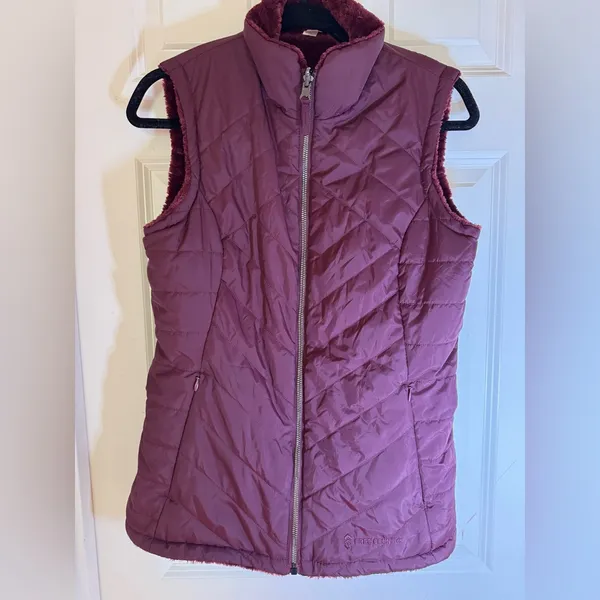 Free Country Womens Reversible Brick Red‎ Vest Small - Image 2