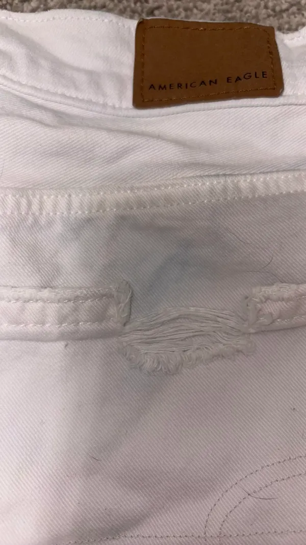 American Eagle jean shorts white - Image 3